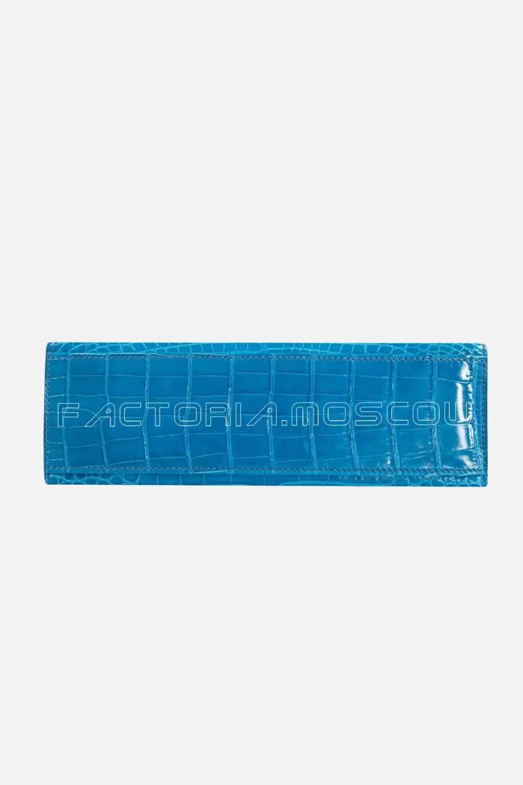 Hermes Kelly Pochette Blue Izmir Shiny Alligator PHW