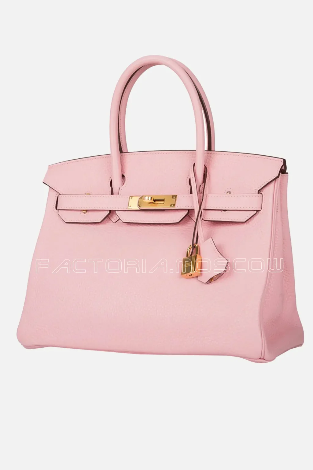 Hermes Rose Sakura Clemence Birkin 30 GHW