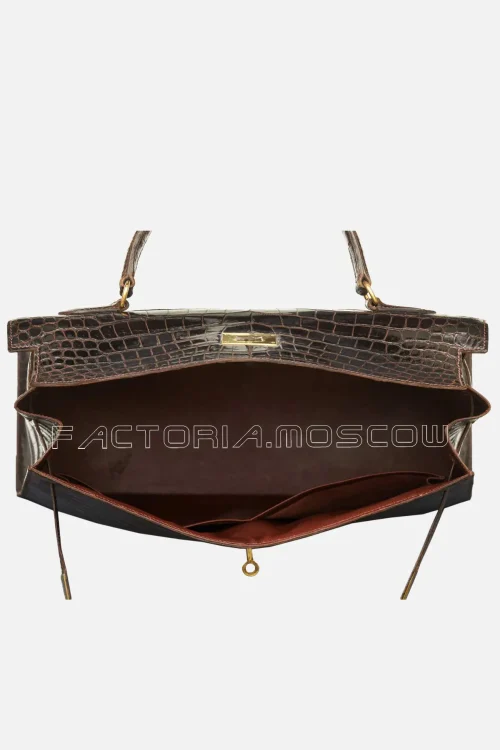 Hermès Kelly Sellier 35 Shiny Alligator Colour Cocaon GHW