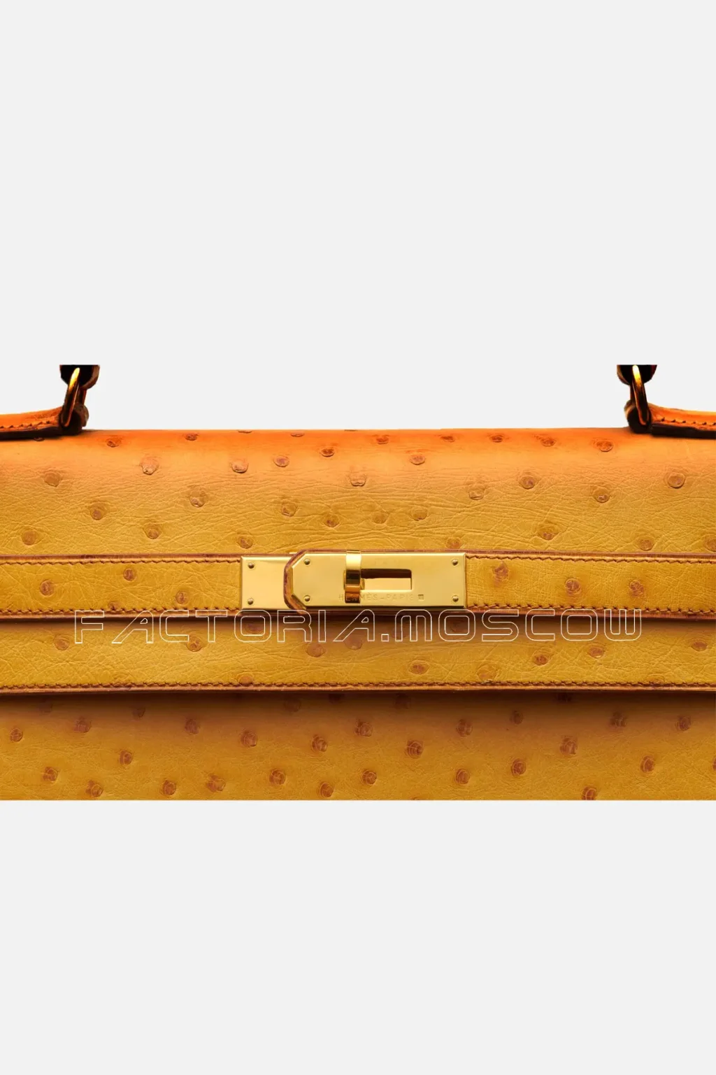 Hermès Kelly Sellier 35 Ostrich Colour Saffron GHW