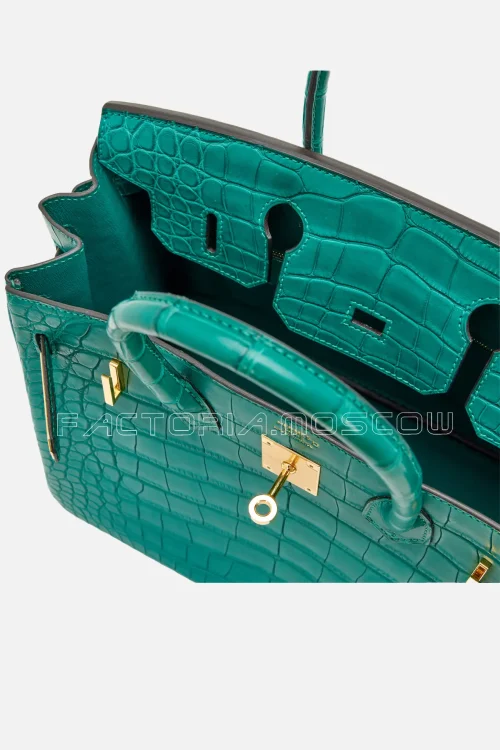 Hermes Malachite Matte Alligator Birkin 30 GHW