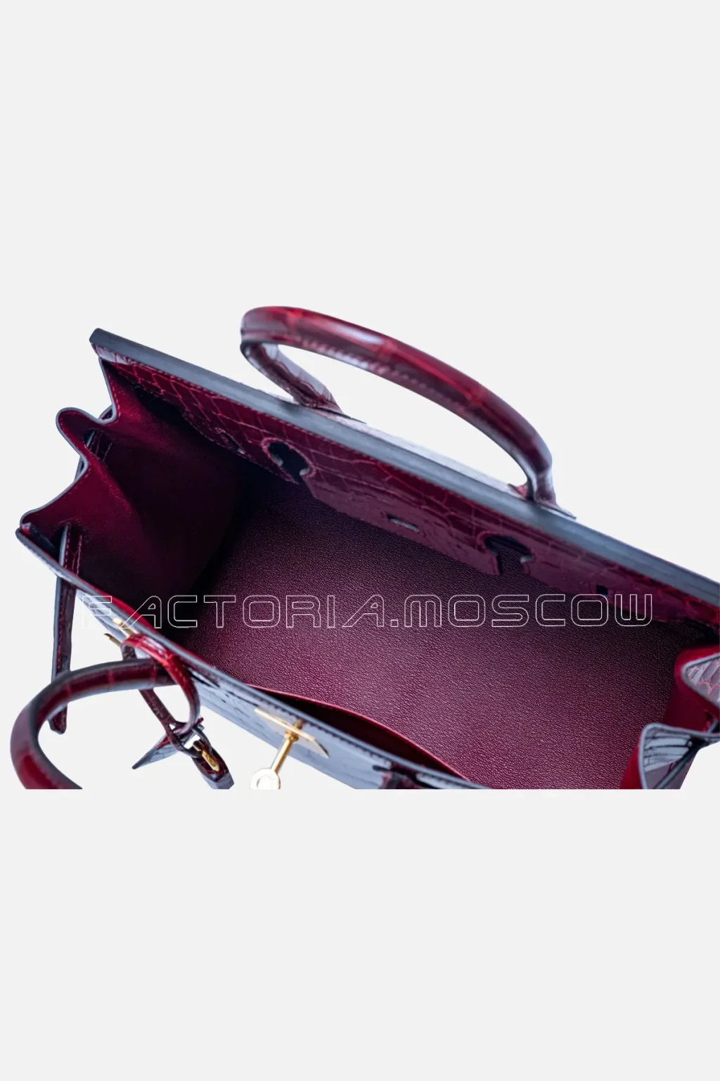 Hermes Bordeaux Shiny Crocodile Niloticus Birkin 30 GHW