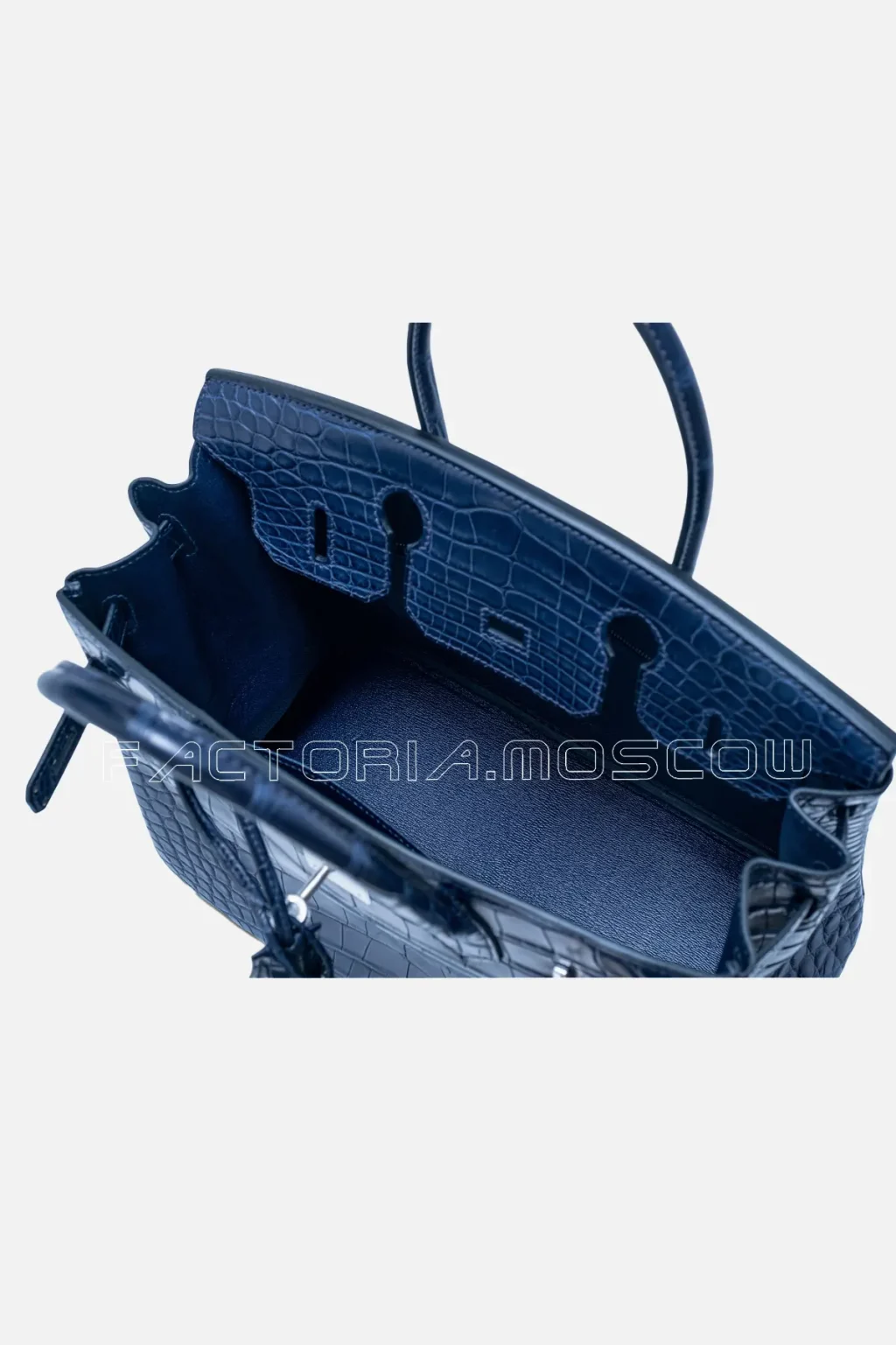 Hermes Navy Blue Matte Alligator Birkin 30 PHW