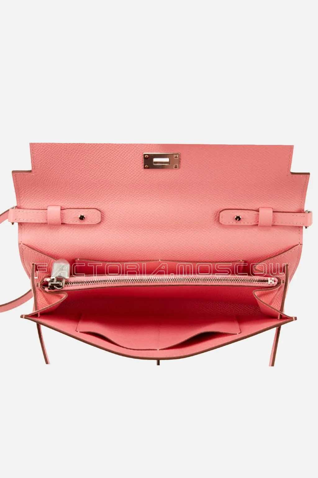 Hermès Kelly Classique To Go Wallet Rose Confetti Epsom PHW