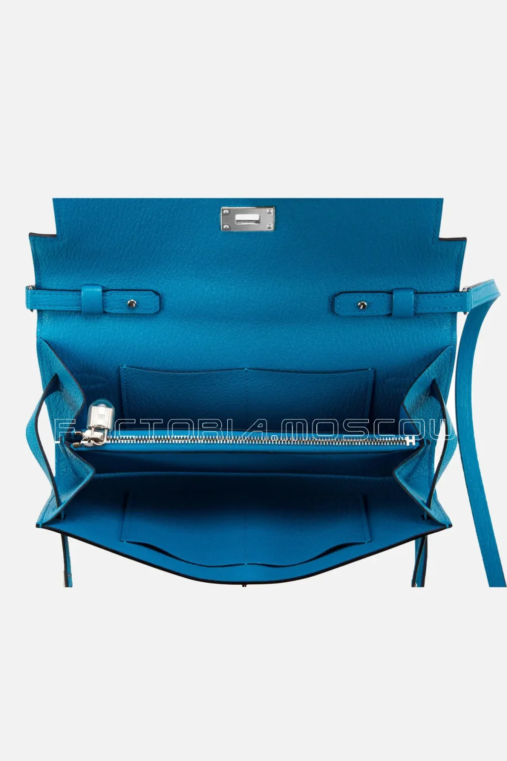 Hermès Kelly To Go Wallet Bleu Frida Chèvre Mysore PHW