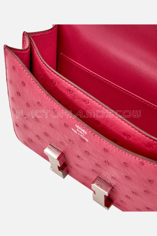 Hermès Constance 18 Rose Tyrien Ostrich PHW