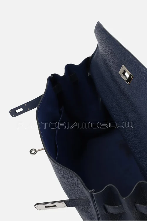 Hermes Kelly Retourne 35 Togo Colour Blue Nuit PHW