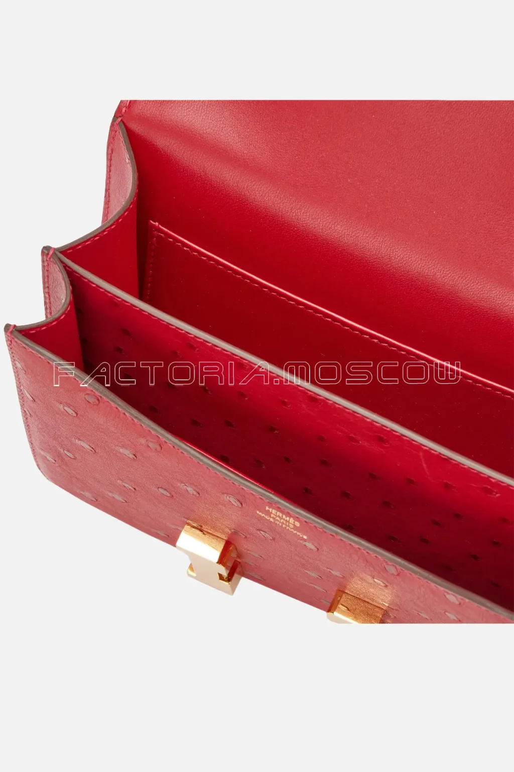 Hermès Constance 18 Rouge Vif Ostrich GHW