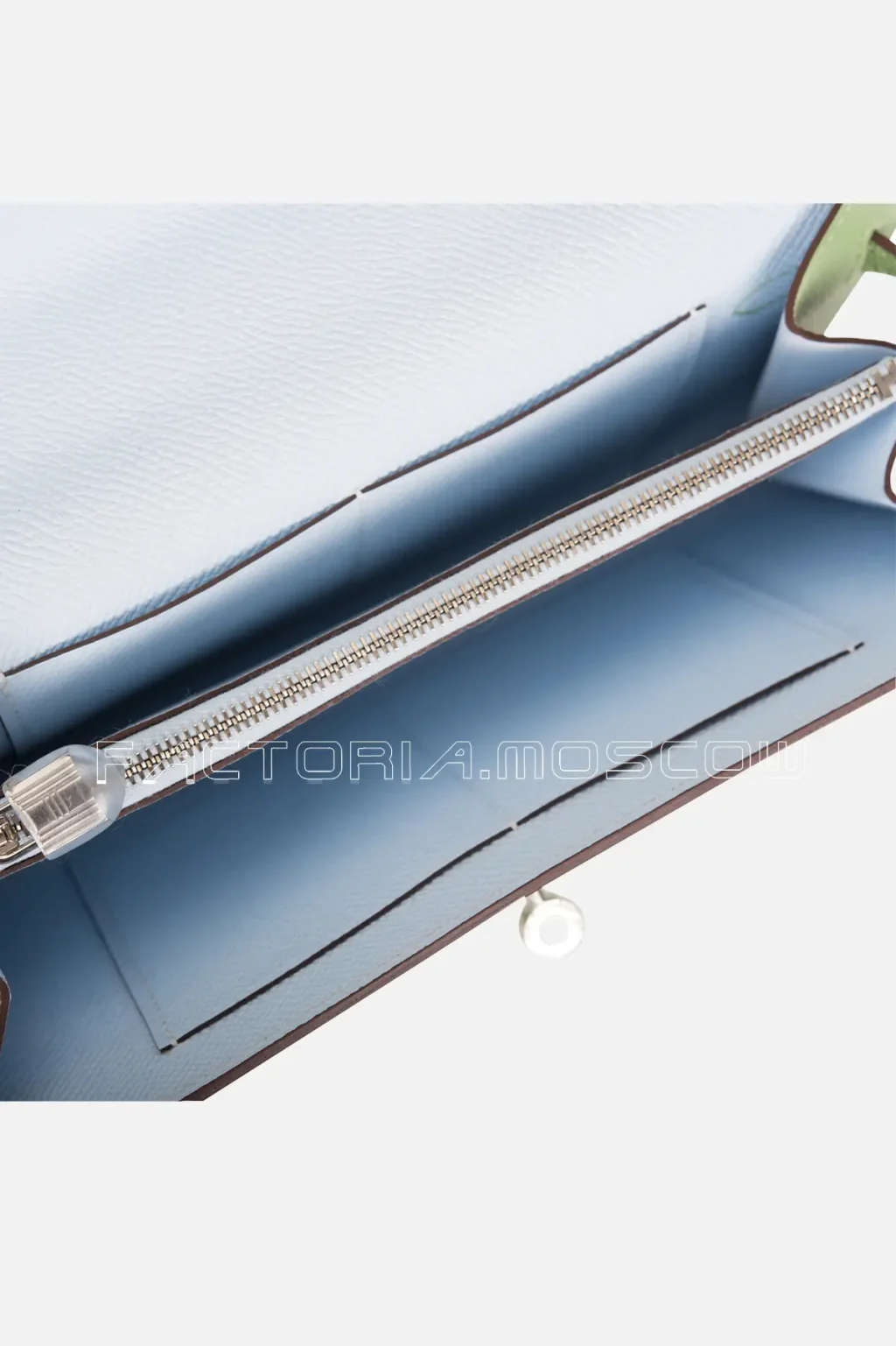 Hermès Kelly To Go Vert Criquet And Blue Brume Epsom PHW