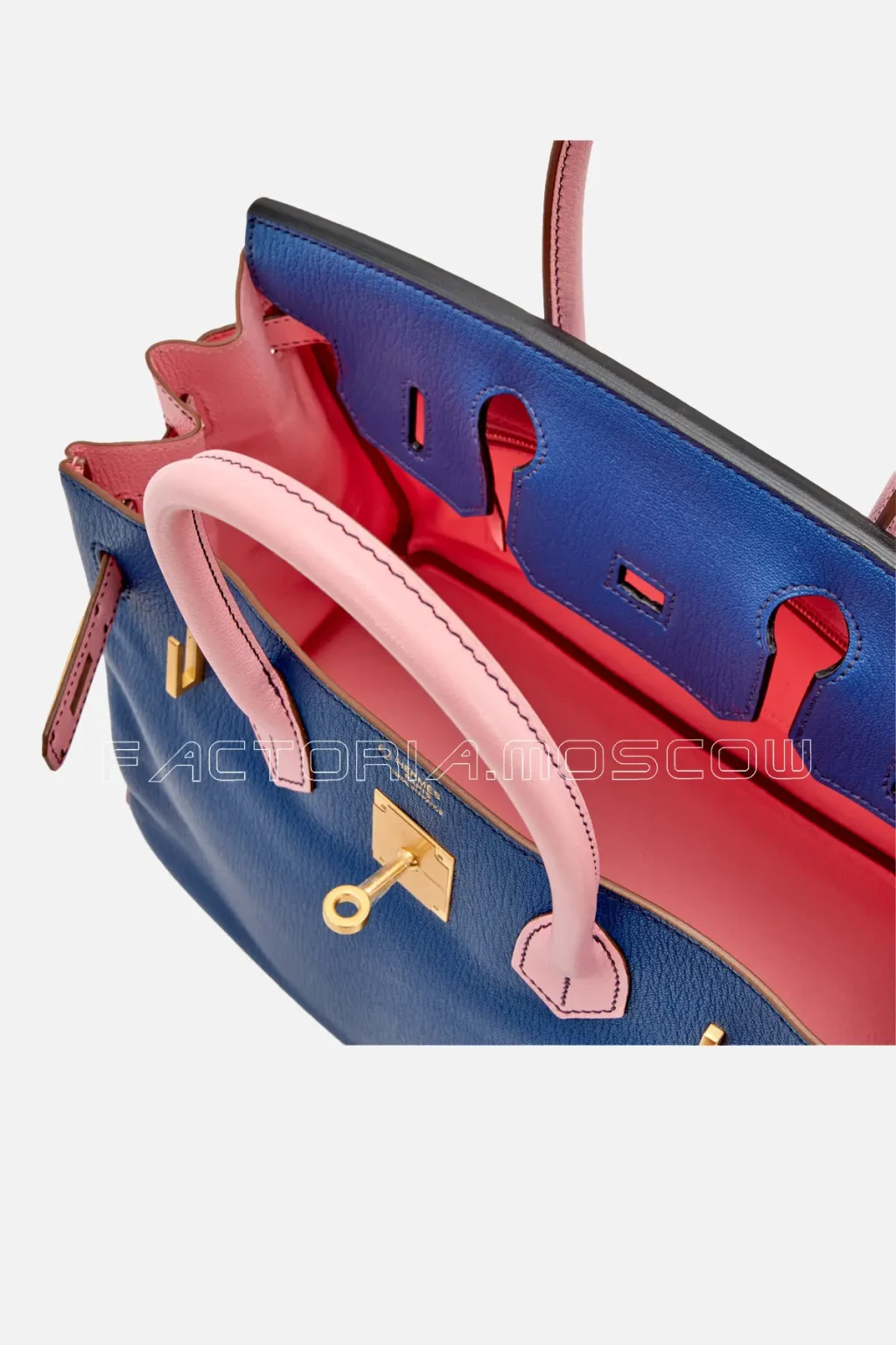 Hermes Bleu Saphir and Rose Confetti Chévre HSS Birkin 30 GHW