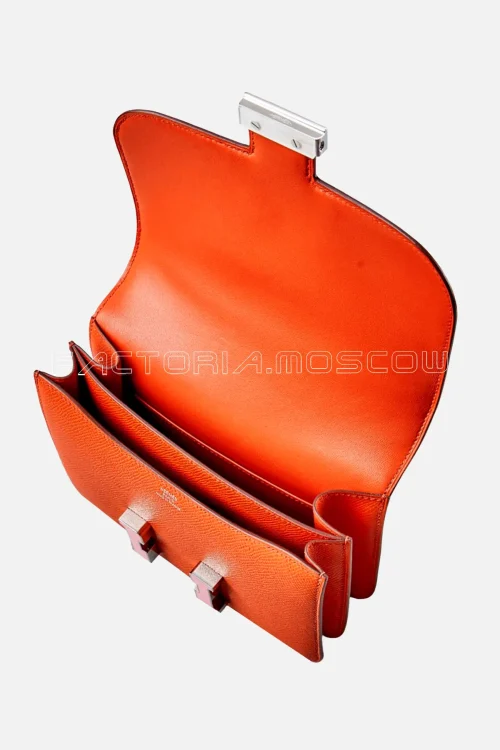 Hermès Constance 18 Terre Battue Epsom Rose Confetti Enameled PHW