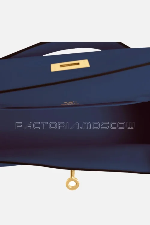 Hermes Kelly Pochette Clutch Swift Colour Navy Blue GHW