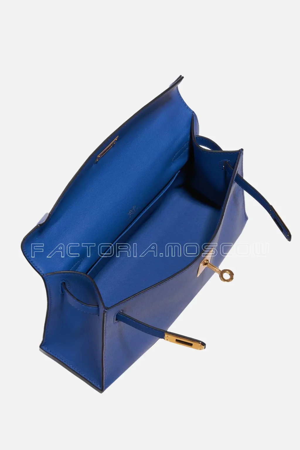 Hermes Kelly Pochette Clutch Swift Colour Blue France GHW