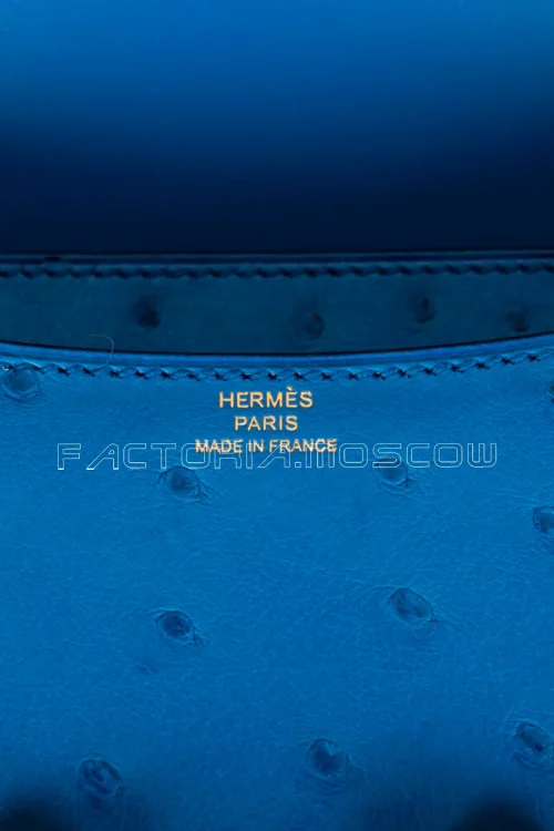 Hermès Mini Constance 18 Mykonos Ostrich GHW