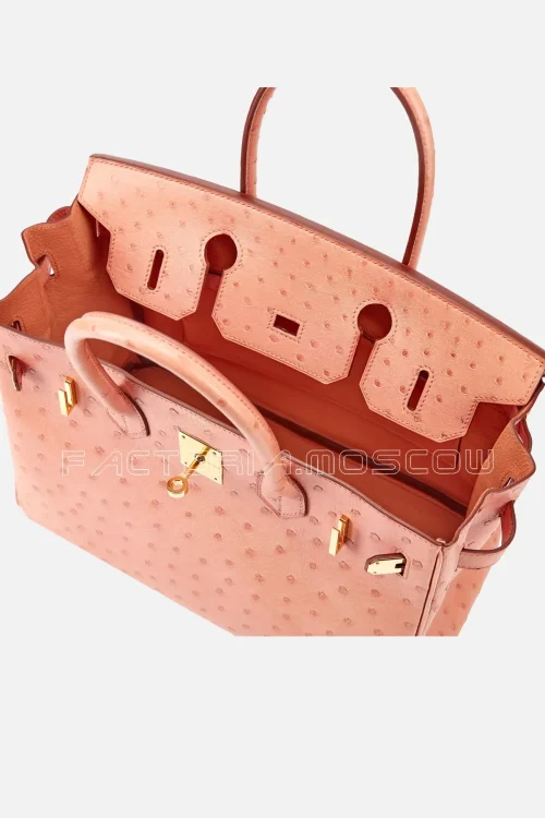 Hermes Birkin 30 Terre Cuite Ostrich GHW
