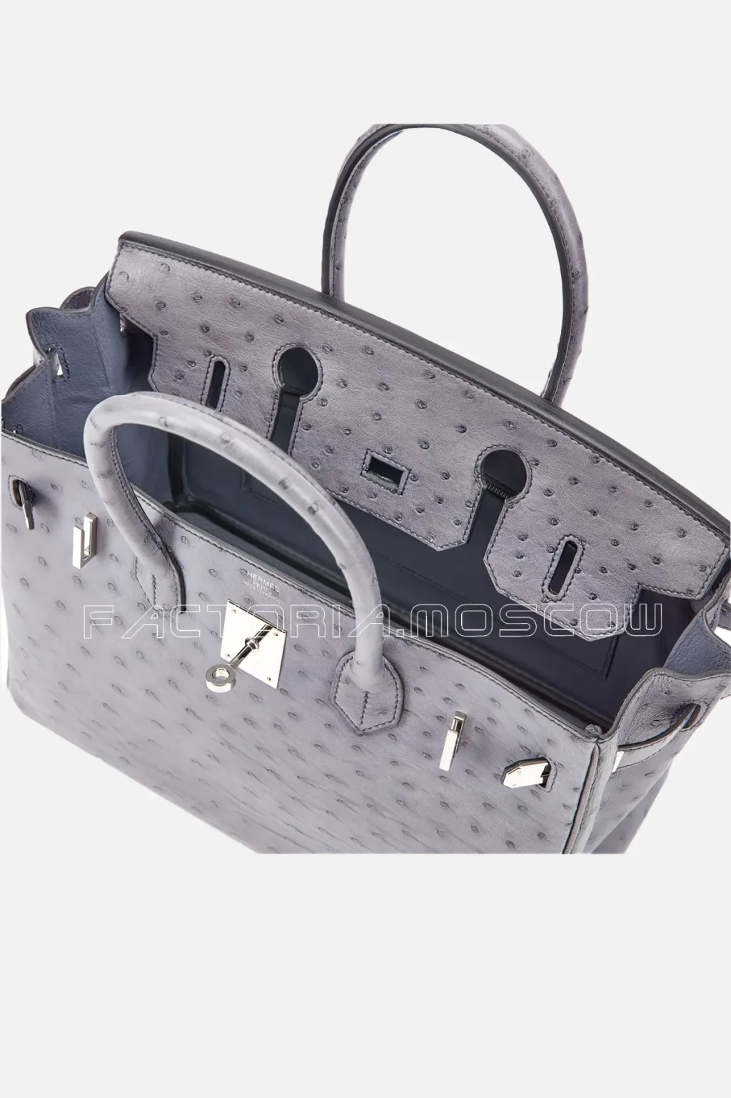 Hermes Birkin 30 Gris Agate Ostrich PHW