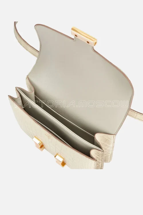 Hermes Mini Constance 18 Matte Alligator Colour Beton GHW