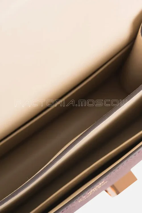 Hermes HSS Mini Constance 18 Epsom Bi-Color Bordeaux And Gris Tourterelle RGHW
