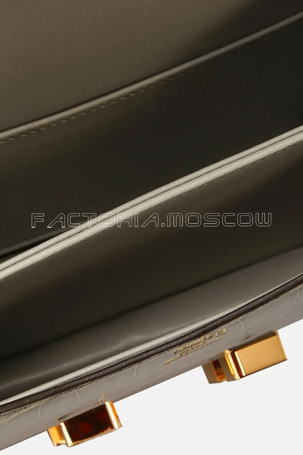 Hermes Constance 18 Shiny Gris Tourterelle Alligator GHW