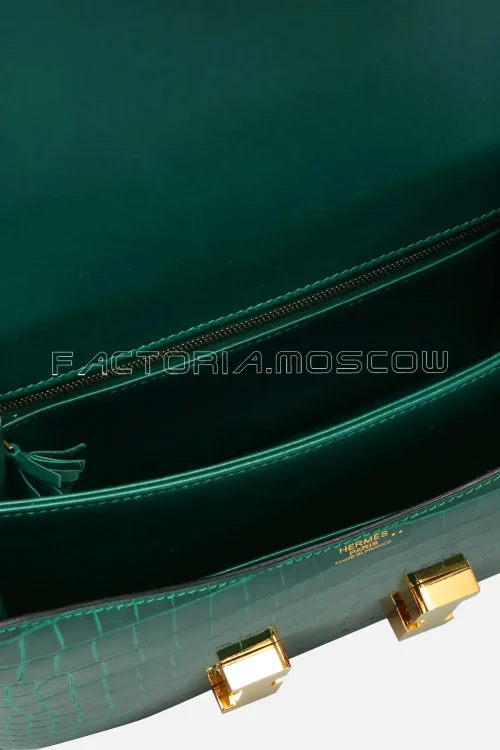 Hermes Constance 24 Vert Emeraude Shiny Niloticus GHW