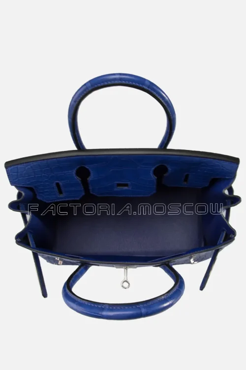 Hermes Birkin 30 Alligator Matte Colour Bleu Electrique PHW