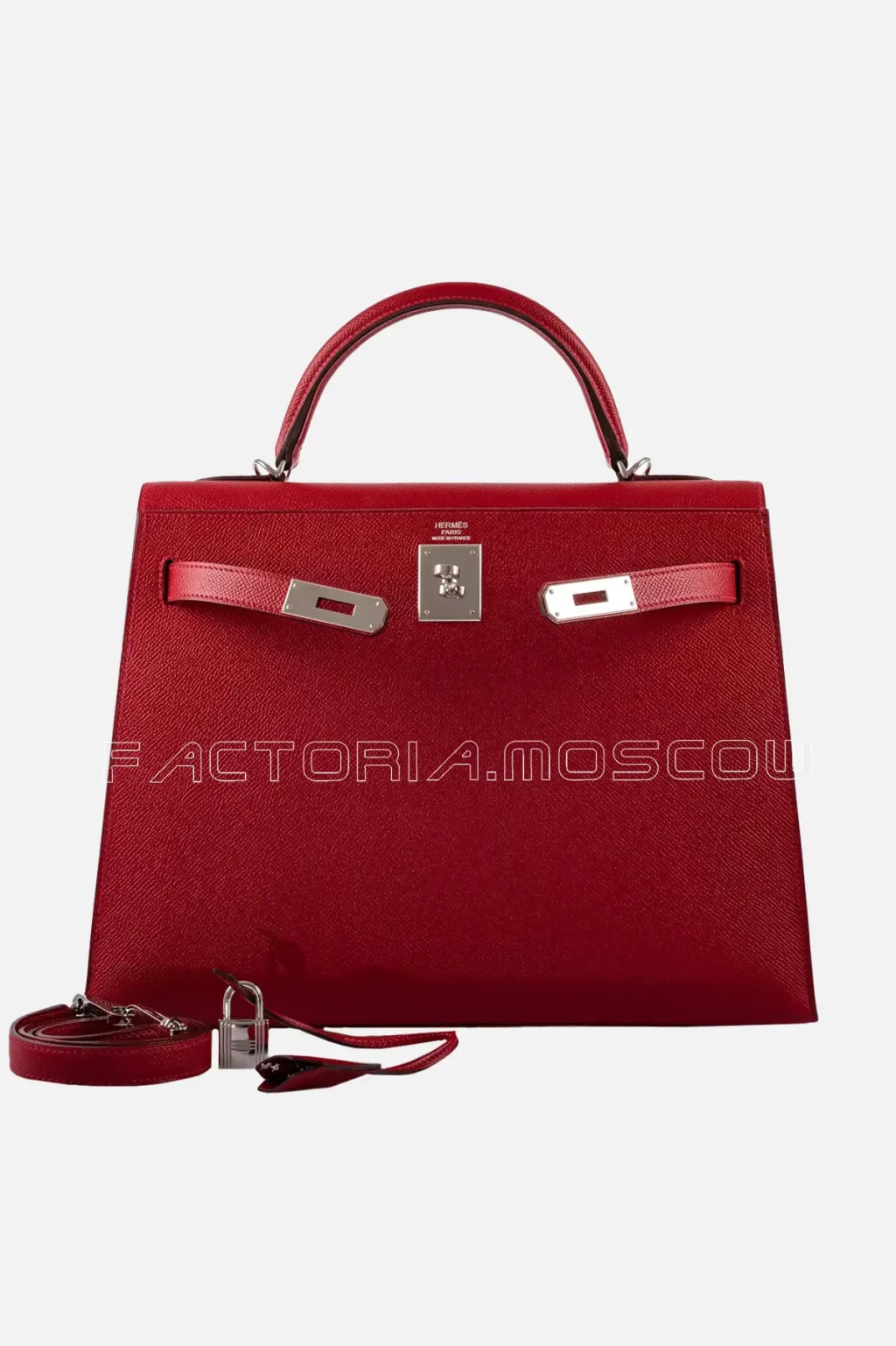 Hermes Kelly Sellier 32 Epsom Colour Rouge Vif PHW