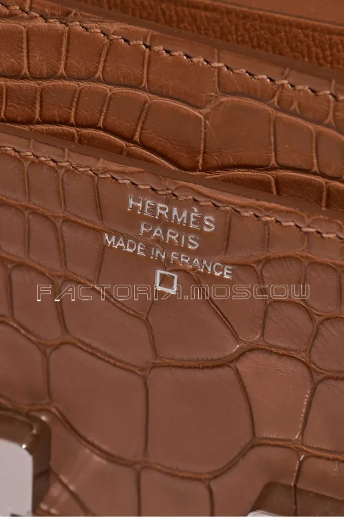 Hermès Constance To Go Gold Matte Alligator PHW