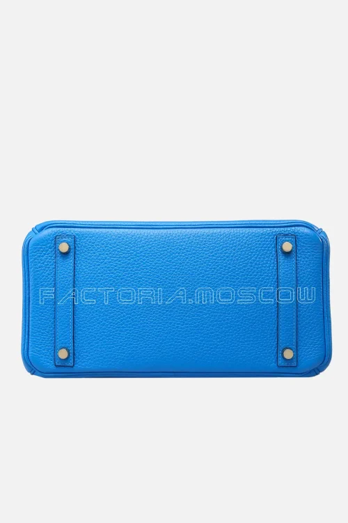 Hermes Birkin 30 Bleu Hydra Tourillon Clemence GHW