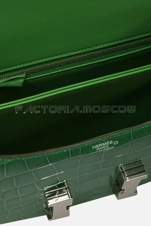Hermes Constance 24 Cactus Alligator PHW