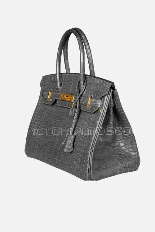 Hermes Birkin 30 Graphite Matte Alligator GHW