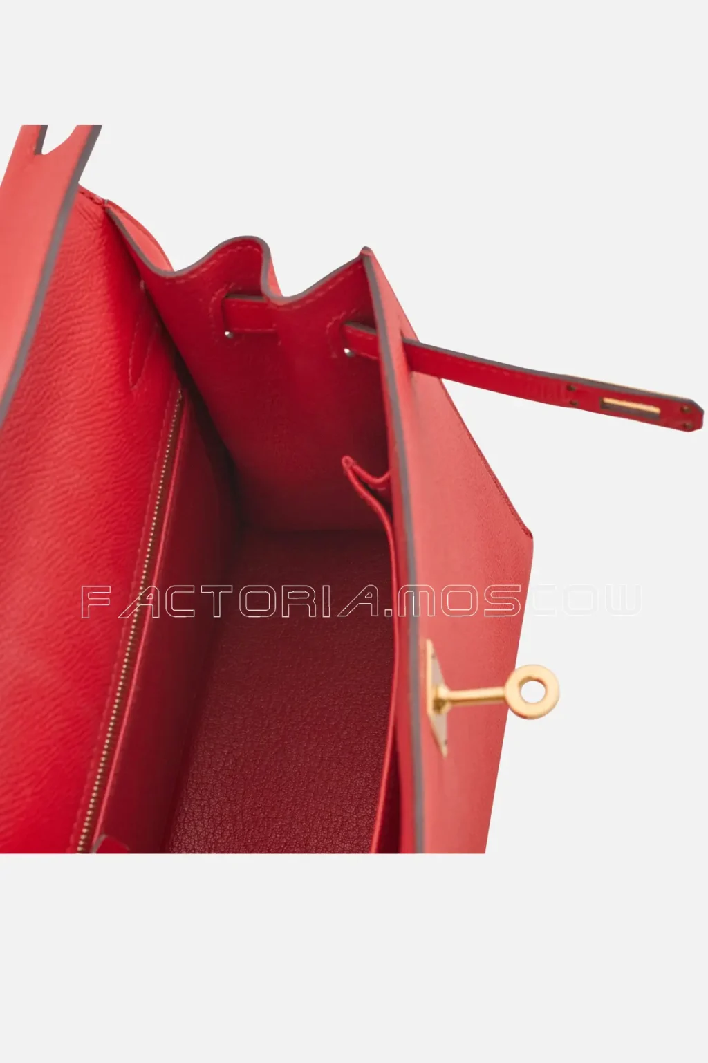 Hermès Kelly Sellier 25 Epsom Colour Rouge Tomate GHW