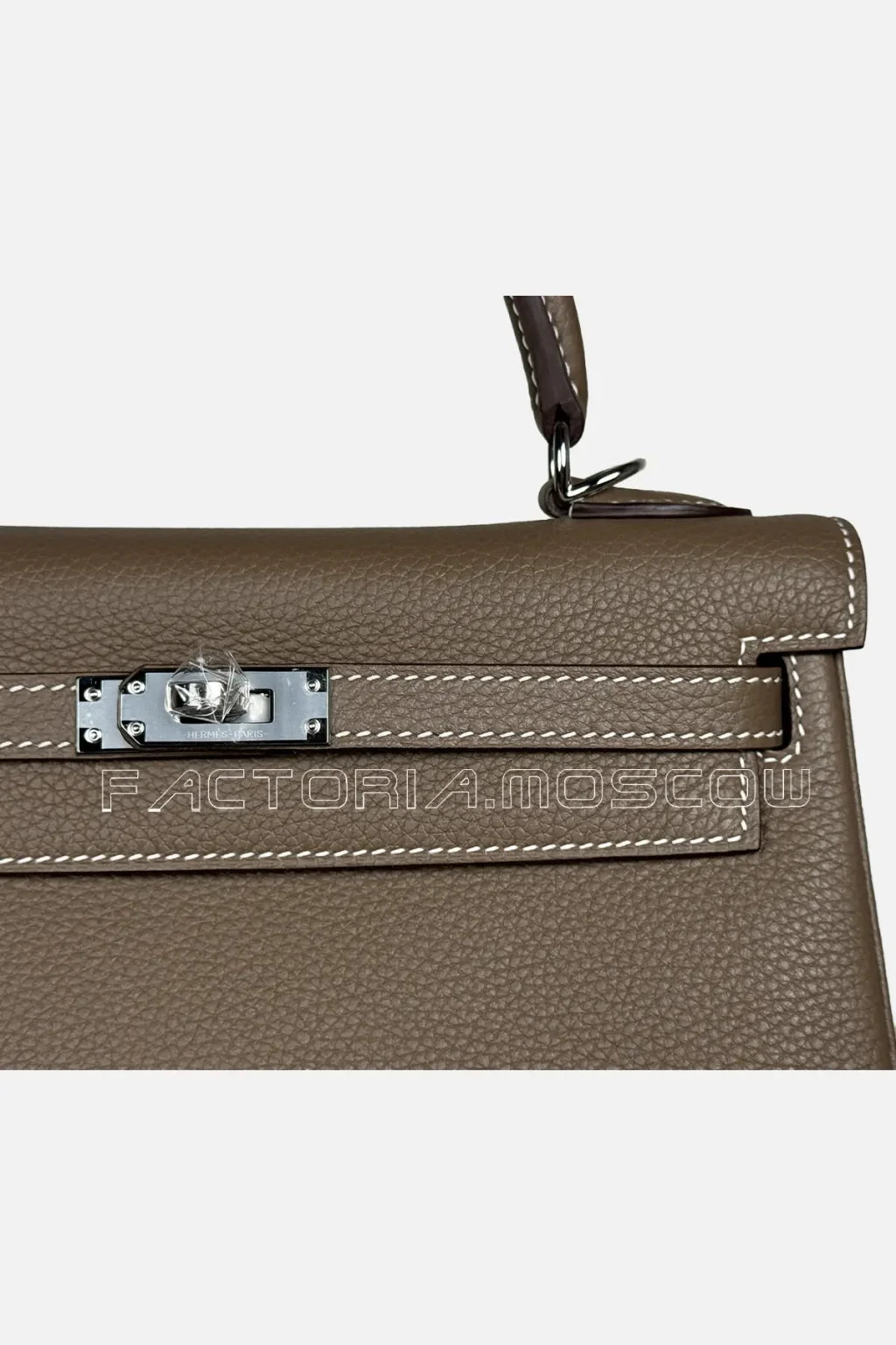 Hermes Kelly Retourne 25 Togo Colour Etoupe PHW