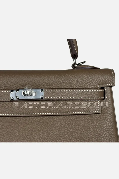 Hermes Kelly Retourne 25 Togo Colour Etoupe PHW