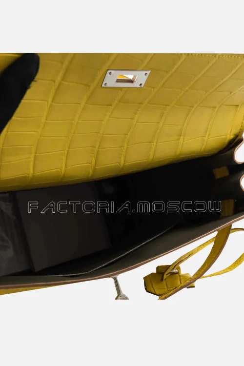 Hermes Kelly Retourne 32 Alligator Matte Colour Mimosa PHW
