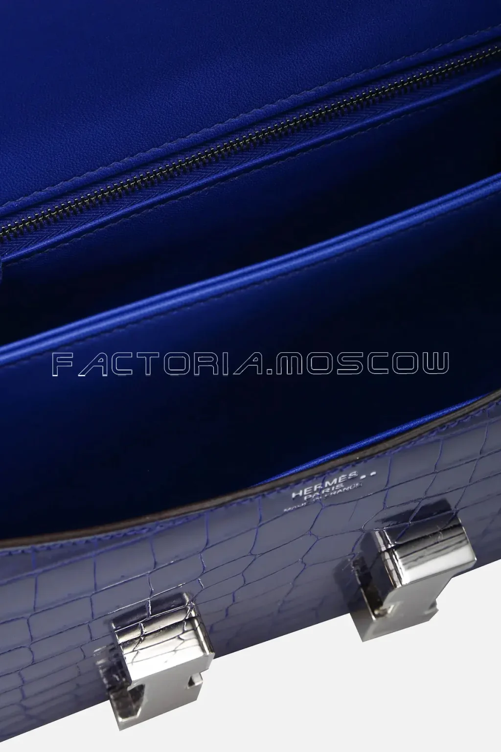 Hermes Constance 24 Bleu Electrique Niloticus Lisse PHW