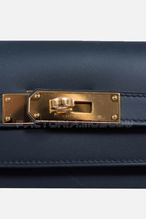 Hermes Kelly Sellier 32 Veau Sombrero Bleu (Blue) Obscur GHW