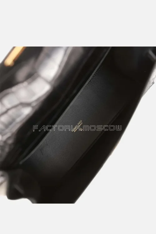 Hermès Kelly Danse II Black Matte Alligator GHW