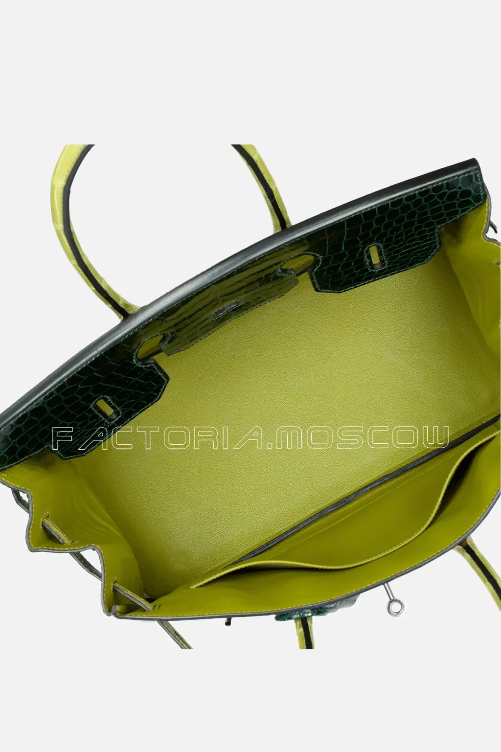 Hermès HSS Birkin 35 Shiny Porosus Crocodile Colour Vert Fonce and Vert Anis PHW