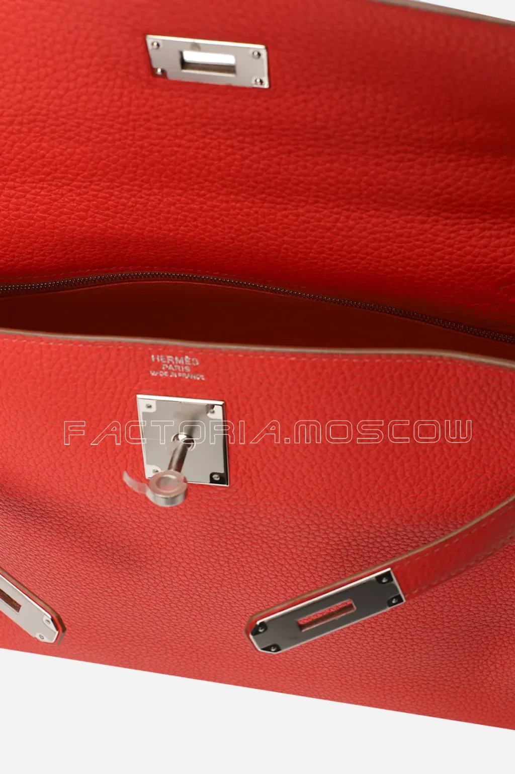 Hermes Kelly Retourne 32 Togo Colour Rouge Pivoine PHW