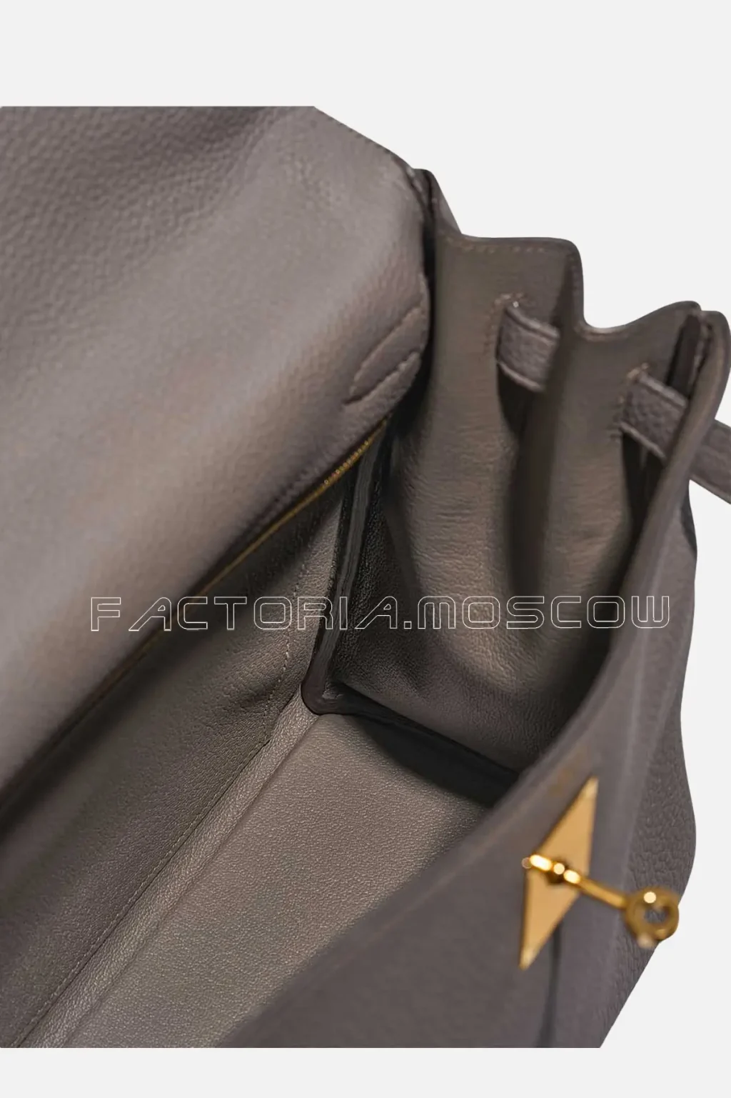 Hermès Kelly Retourne 32 Togo Colour Gris Étain GHW