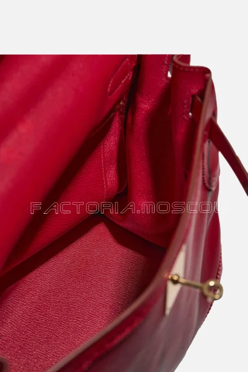 Hermès Kelly Sellier 32 Tadelakt Colour Rouge H PHW