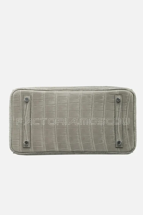 Hermes Birkin 30 Gris Perle Matte Alligator PHW