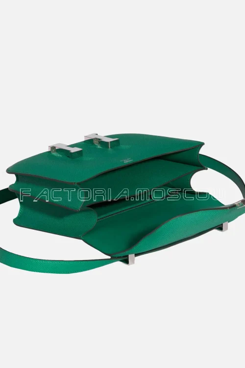 Hermès Constance 24 Epsom Vert Jade / Blue Brume PHW