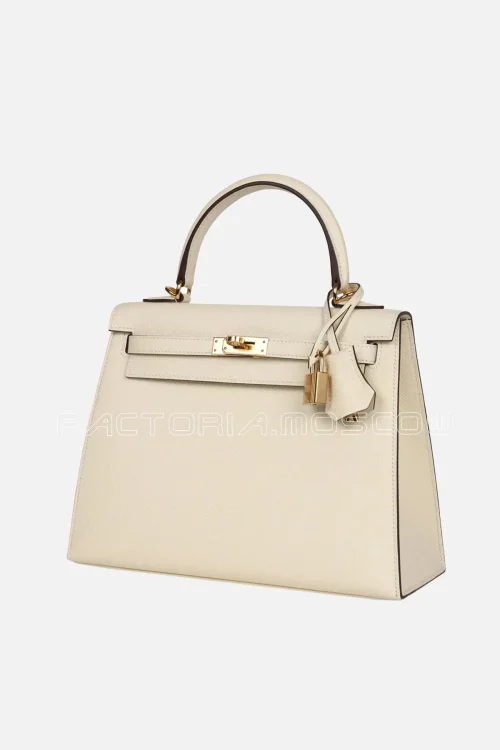 Hermès Kelly Sellier 25 Nata Epsom GHW