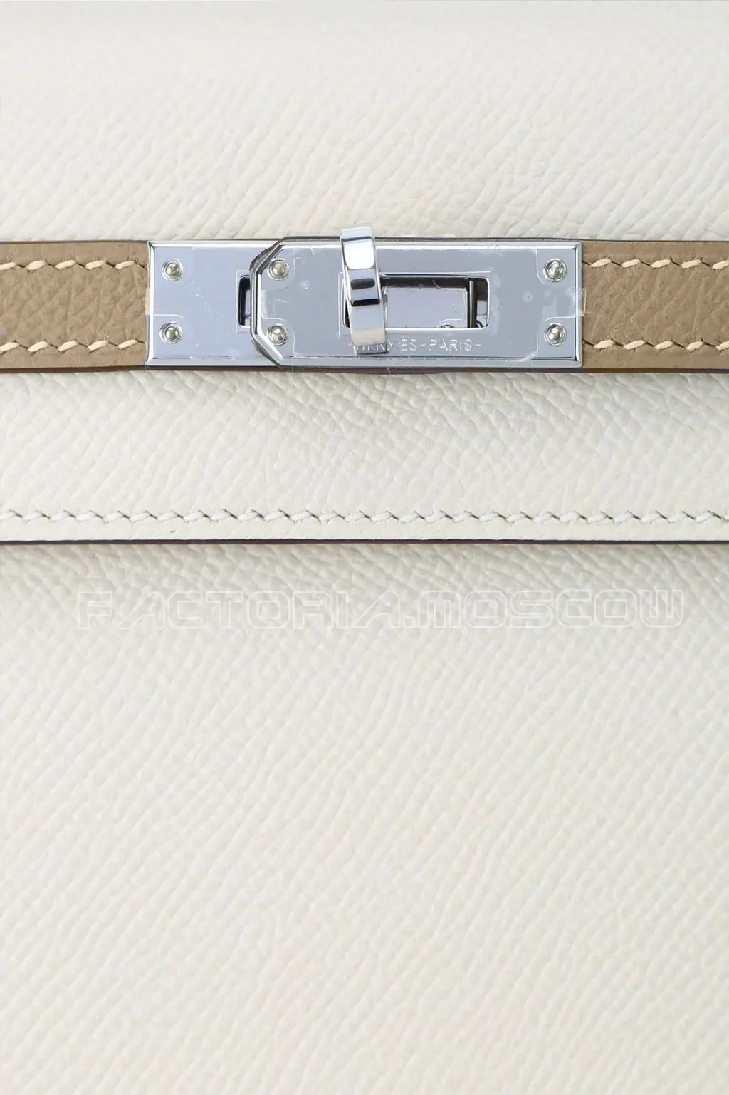 Hermes Kelly Sellier 25 Special order HSS Epsom Craie/Etoupe PHW