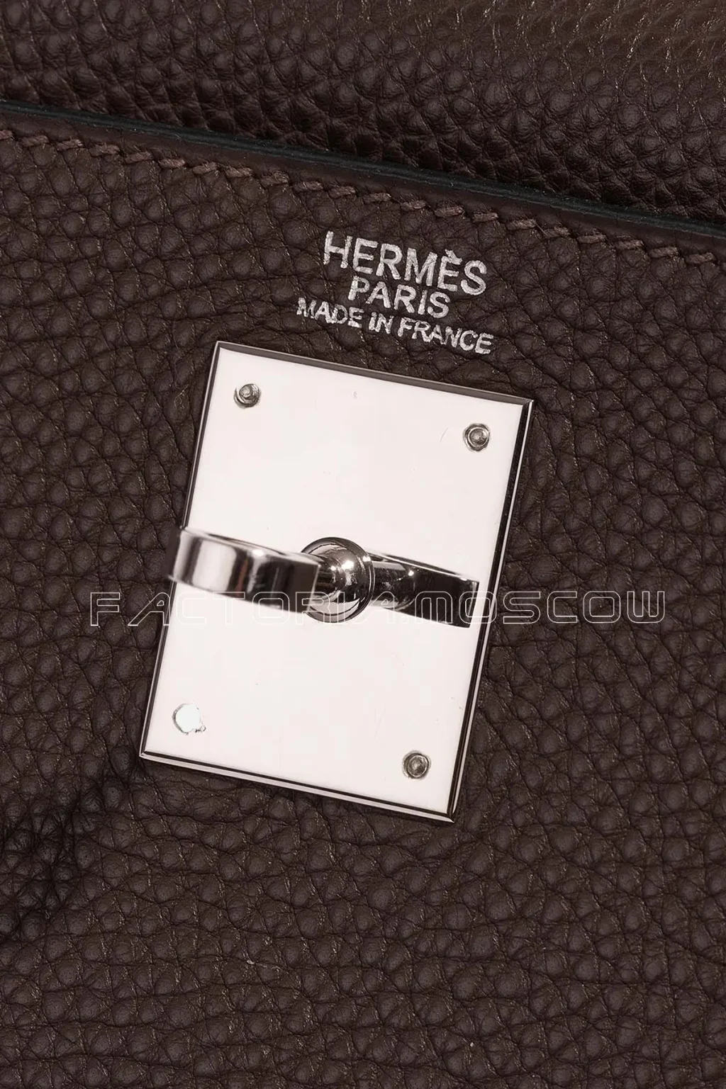 Hermès Kelly Retourne 32 Clemence Colour Chocolat PHW