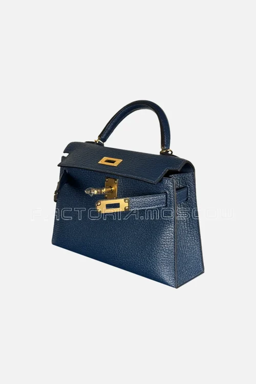 Hermes Kelly Mini II 20 Chèvre Colour Bleu Sapphire GHW