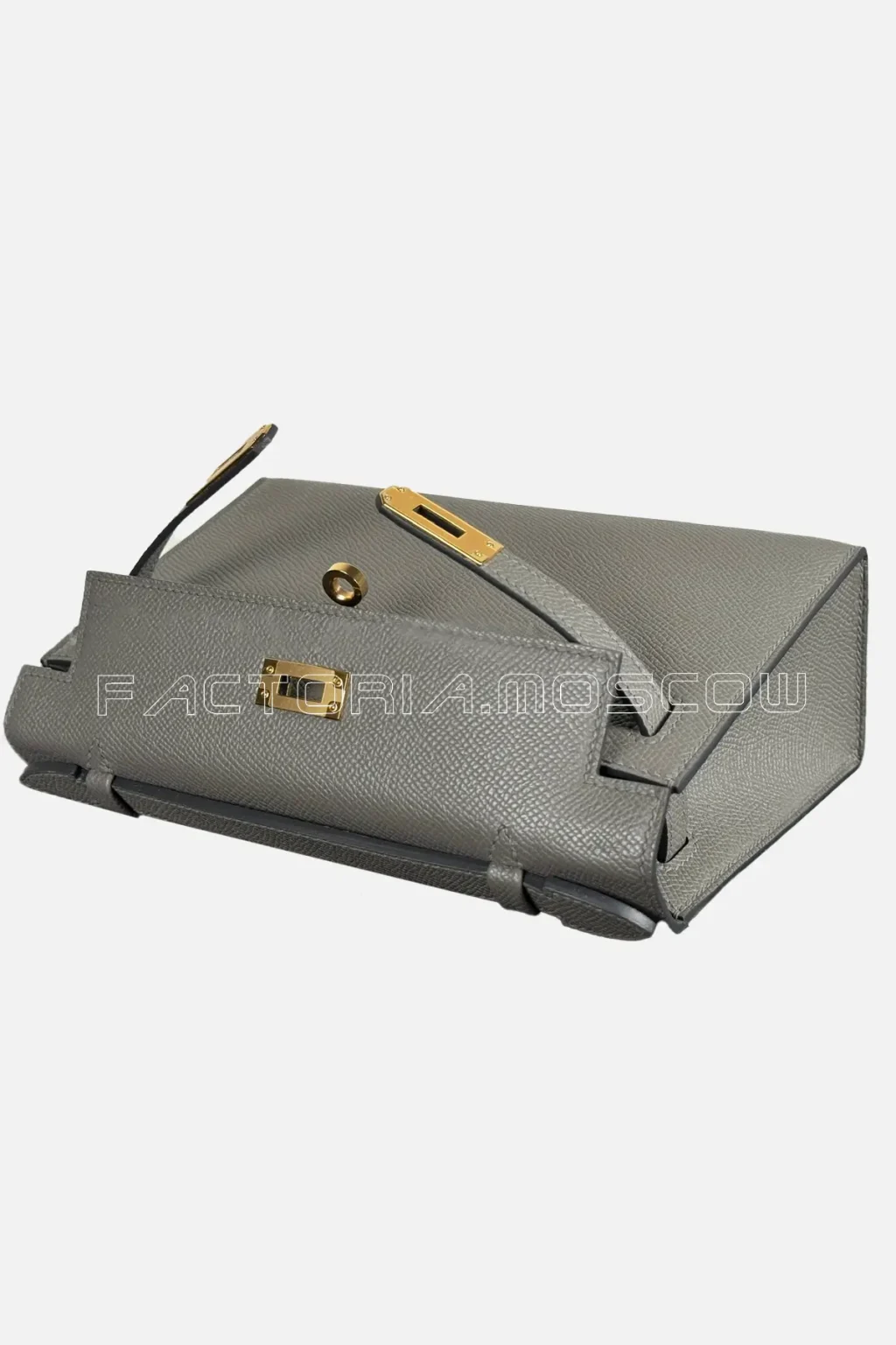 Hermes Kelly Pochette Epsom Colour Gris Meyer GHW