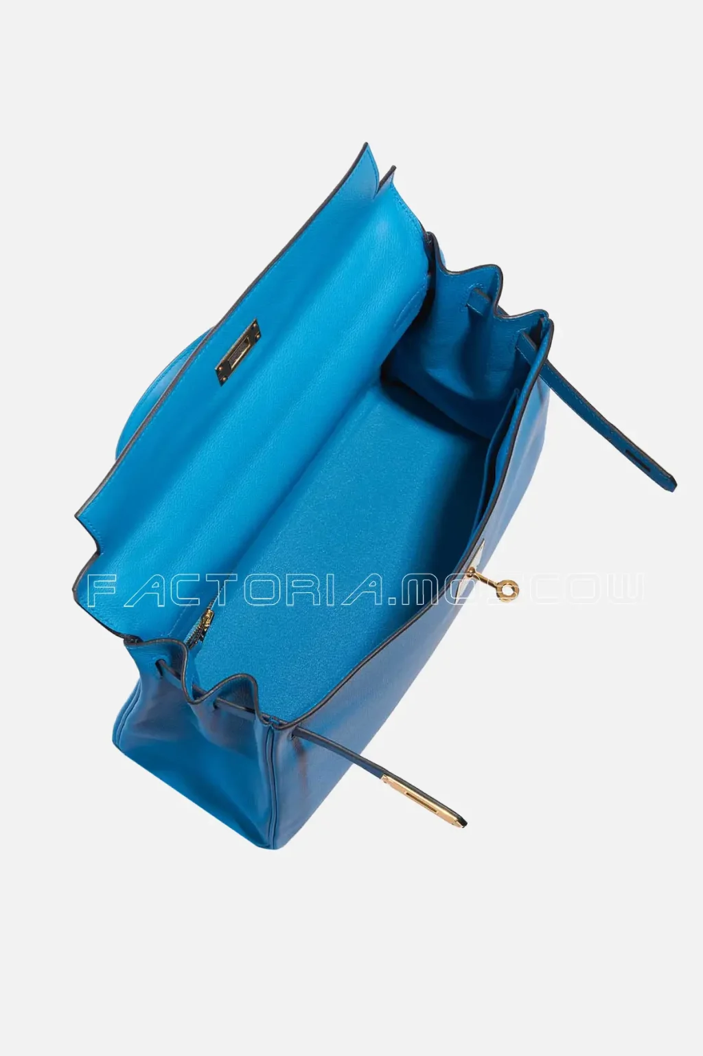 Hermès Kelly Retourne 32 Evercolor Colour Blue Frida GHW
