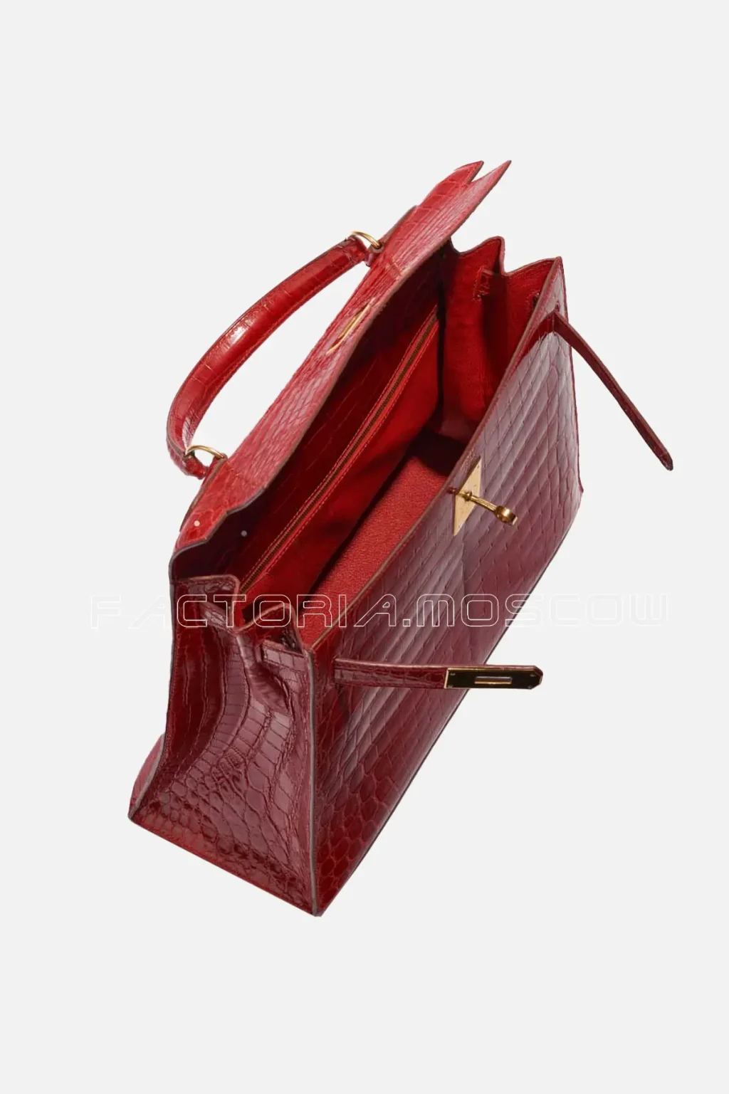 Hermès Kelly Sellier 32 Niloticus Crocodile Colour Braise GHW
